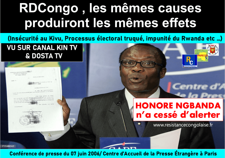 RDC/ Les mêmes causes produiront les mêmes effets : Honoré Ngbanda n&rsquo;a cessé d&rsquo;alerter&nbsp;(VIDEO)