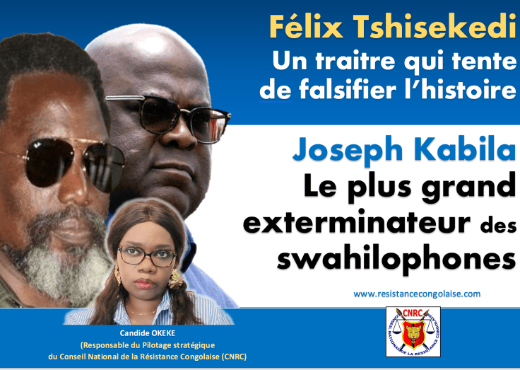 VIDEO / Félix Tshisekedi, un traître qui tente de falsifier l&rsquo;histoire-Kabila, le plus grand exterminateur de swahiliphones ( Candide OKEKE / CNRC- Les&nbsp;Ngbandistes)