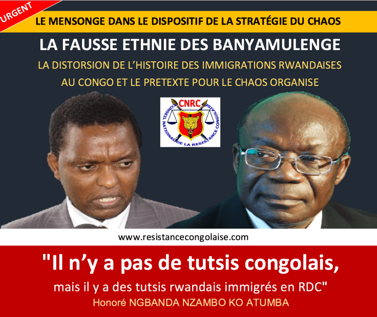 RDC / &laquo;&nbsp;Il n&rsquo;y a pas de tustsis congolais&nbsp;&raquo; Mise au point d&rsquo;Honoré NGBANDA / La fausse ethnie des Banyamulenge mise à nu (Extrait de livre &&nbsp;VIDEO)