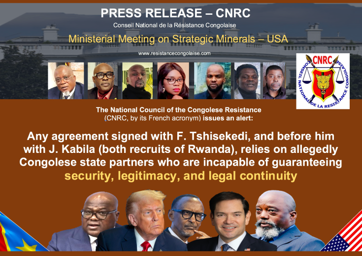 PRESS RELEASE / Ministerial Meeting on Strategic Minerals – USA The Washington Agreement,lacking structural guarantees,threatens stability and strategic interests&nbsp;(CNRC)
